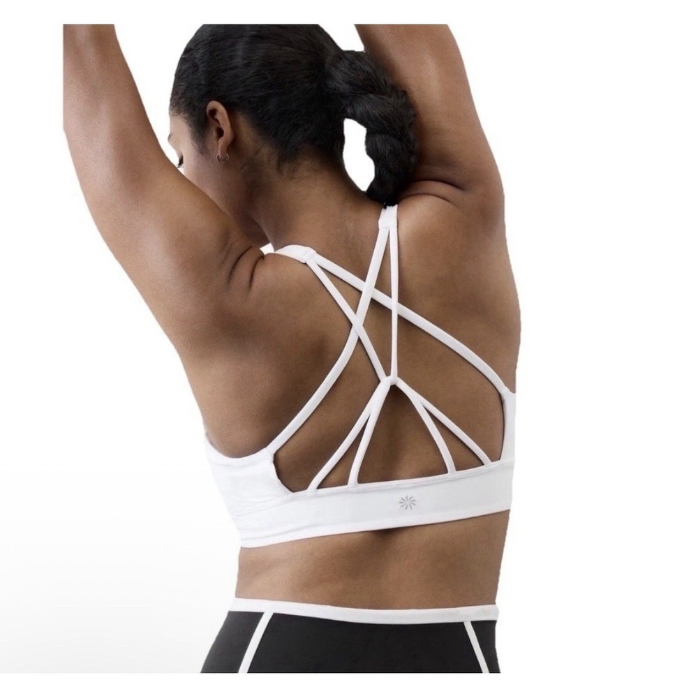 Athleta Solace Bra D-DD+  White Sports Bra Plus Size 3X